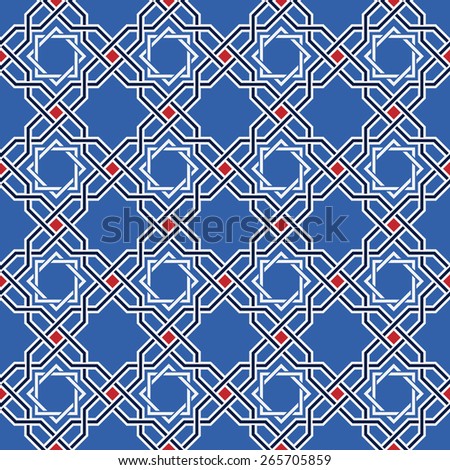 Traditional arabic tangled pattern. Islam pattern. Seamless background. Raster version.