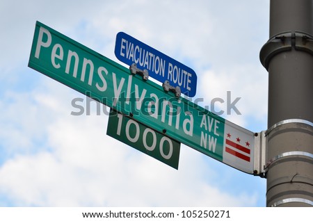 Washington DC - Pennsylvania avenue street sign