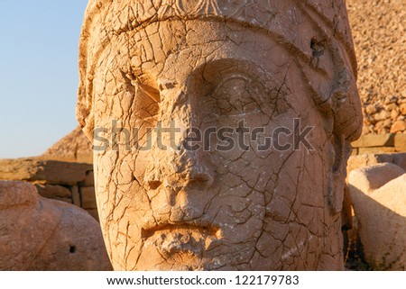 Turkey, Nemrut Mount - Ancient stone heads representing the gods of the Kommagene kingdom