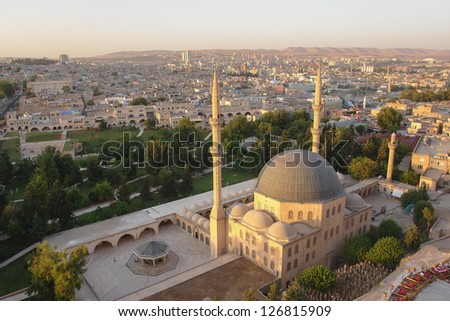 Sanliurfa, Turkey. One of the most tourist attraction city of the Country - Aerial view
