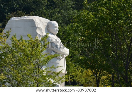 Martin Luther King Monument in Washington DC, USA