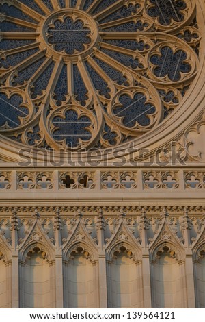 Architectural detail of National Cathedral in Washington DC