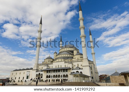 Ankara, Turkey - Kocatepe Mosque in a cloudy day