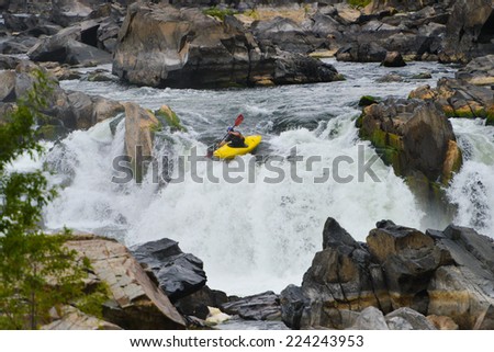 Kayaking in Great Falls National Park, Virginia