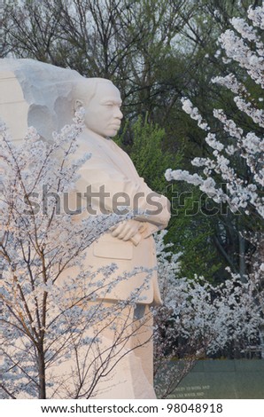 Martin Luther King Memorial in spring, Washington DC, United States