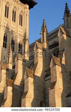 Architectural detail of National Cathedral in Washington DC