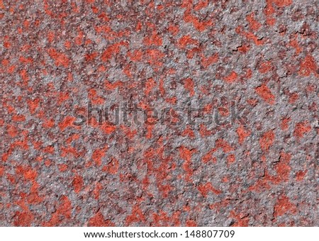 Depending on the composition and storage conditions rusty iron looks different. / Red-gray rust
