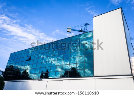 MILAN, ITALY - OCTOBER 11: Modern building hosting Yoga Festival 2013, event dedicated to yoga, meditation and healthy lifestyle on OCTOBER 11, 2013 in Milan.