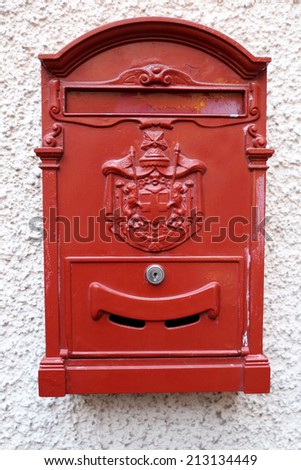 Beautiful vintage letter-box, Rimini, Italy