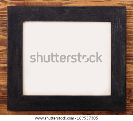 Old black frame wood background