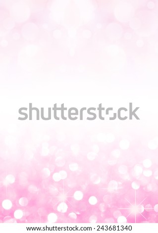 Pink sugar sparkle background with focus in the front, valentine\'s day