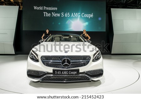 MOSCOW, RUSSIA - August 26: Mercedes Benz Cars at MIAS 2014 in Moscow, 26 August 2014