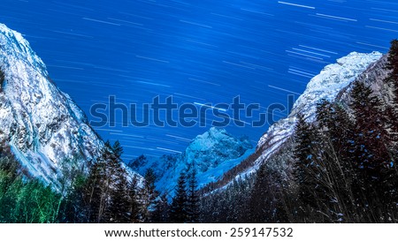 Milky Way at Amazing Night Sky in Mountains