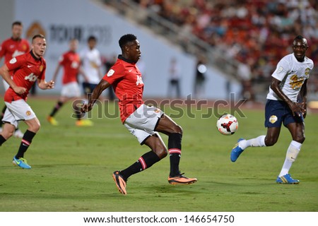 BANGKOK - JULY 13: Danny Welbeck of Man Utd. in action during Singha 80th Anniversary Cup Manchester United vs Singha All Star at Rajamangala Stadium on July 13,2013 in Bangkok, Thailand.