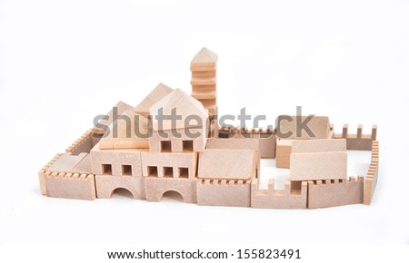 Toy House Wood block cubes