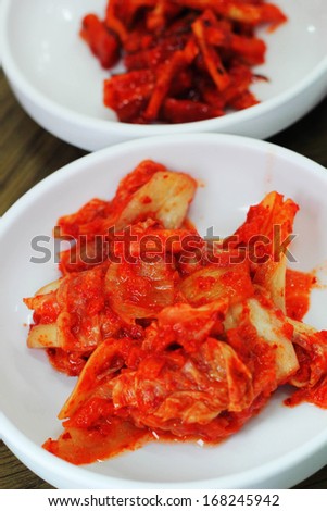 Kimchi cabbage chili radish - korean food