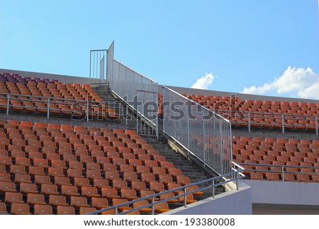 Stadium seats for watch some sport or football