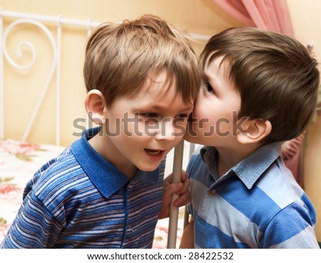 Boys telling secrets