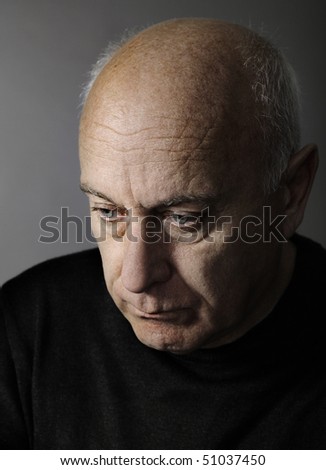 Stressed senior man