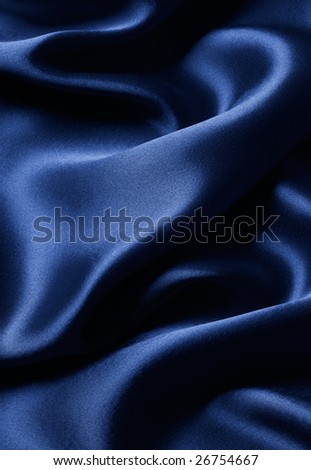smooth blue satin with curve and ripple