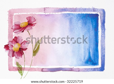 watercolor painting flowers. Watercolor Painting Of Flowers
