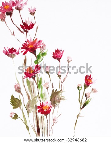 watercolor paintings of flowers. Watercolor Painting Of Flowers