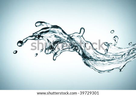 water or liquid splash against plain background