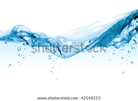 water surface with bubble and ripple
