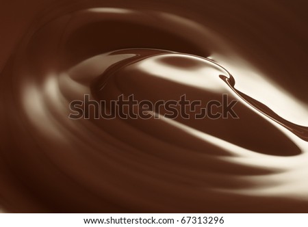 swirling delicious chocolate with ripple as background