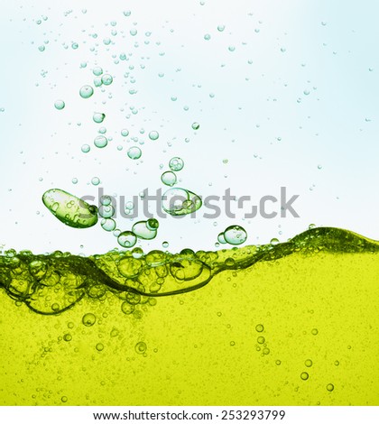 cooking oil with bubbles as food background