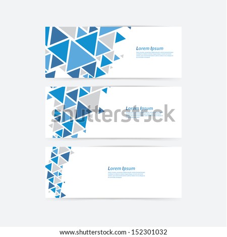 Abstract vector banners. Colorfully triangle flow - twister. Modern and solid colors. Abstract template with space for your content. Element for brochure, presentation, cover or poster.
