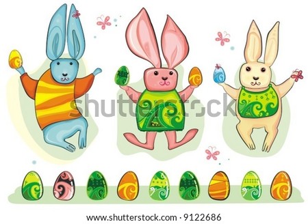 cute easter eggs designs. Cute collection of easter