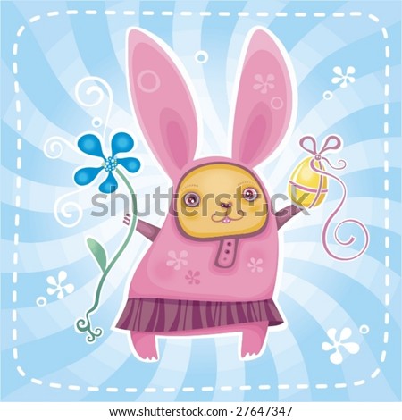 funny bunny. stock vector : Funny bunny