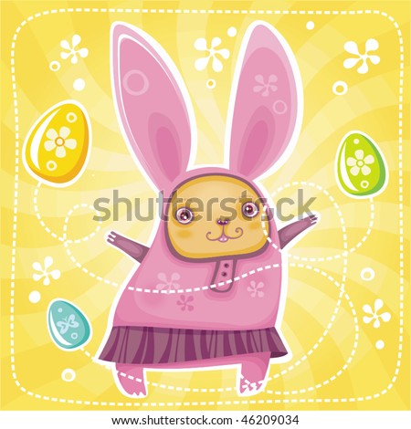 funny bunny. stock vector : Funny bunny