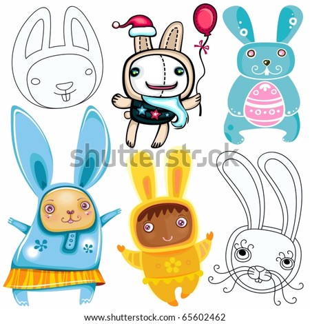 cute rabbit clipart. Rabbit, a symbol of 2011