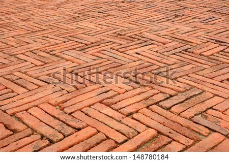 Brick Floor Orange, Pattern