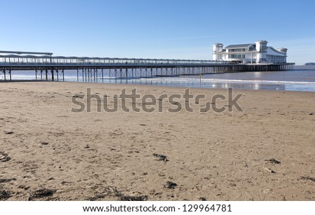Beach and The Grand pier, Weston Super Mare, Somerset