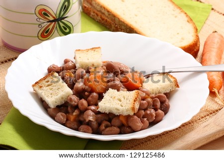 dish of beans