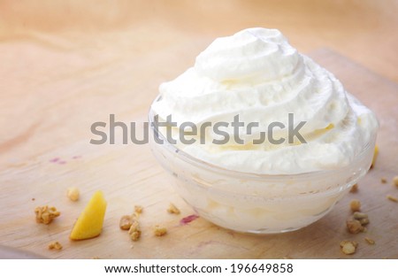 cream whipped food