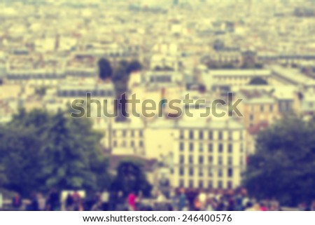 France background  blur rooftops