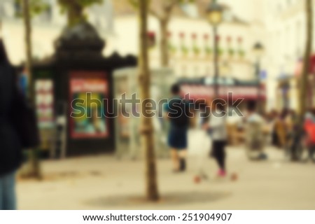 France blur background Paris