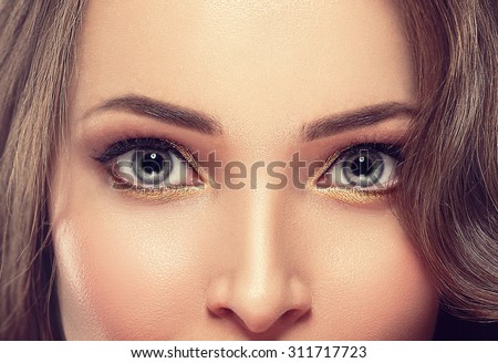 Eyes nose woman beautiful portrait