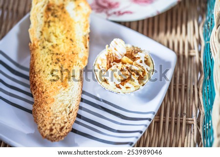 hand made biscuits and bread with natural light and with selective focus