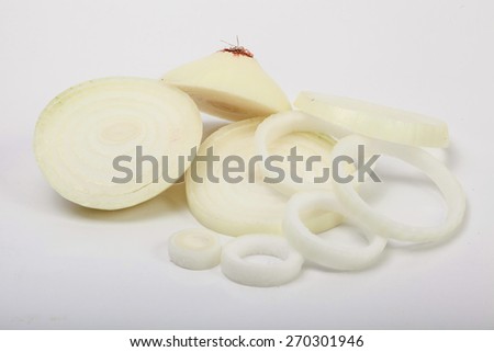 Fresh onion isolated on white background. according to the product by onions, health campaigns, restaurants, grocery stores selling fresh produce and products based on onions