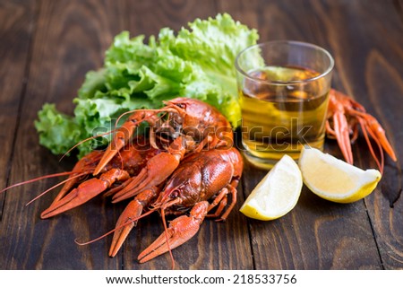 Beer and crayfish