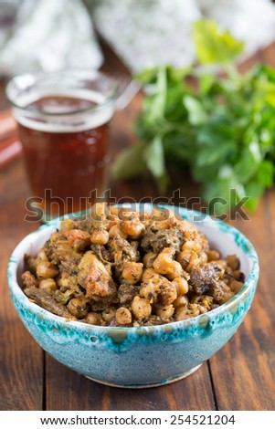 Braised lamb with chickpeas