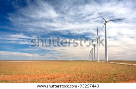 A wind farm in west Texas.