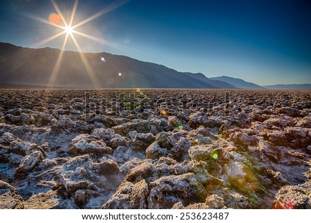The sun beats down on Death Valley National Park