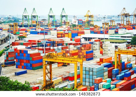 Singapore commercial port . It\'s the world\'s busiest port in terms of total shipping tonnage, it transships a fifth of the world shipping containers
