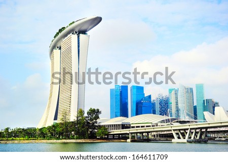 Singapore panorama.  Singapore has long been recognized as one of the best cities for business.
